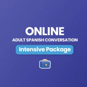 Online Adult Spanish Conversation Intensive Package